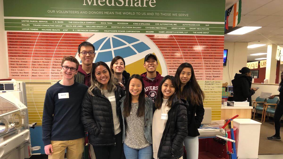 Bits of Good (Georgia Tech chapter) members volunteering at Medshare